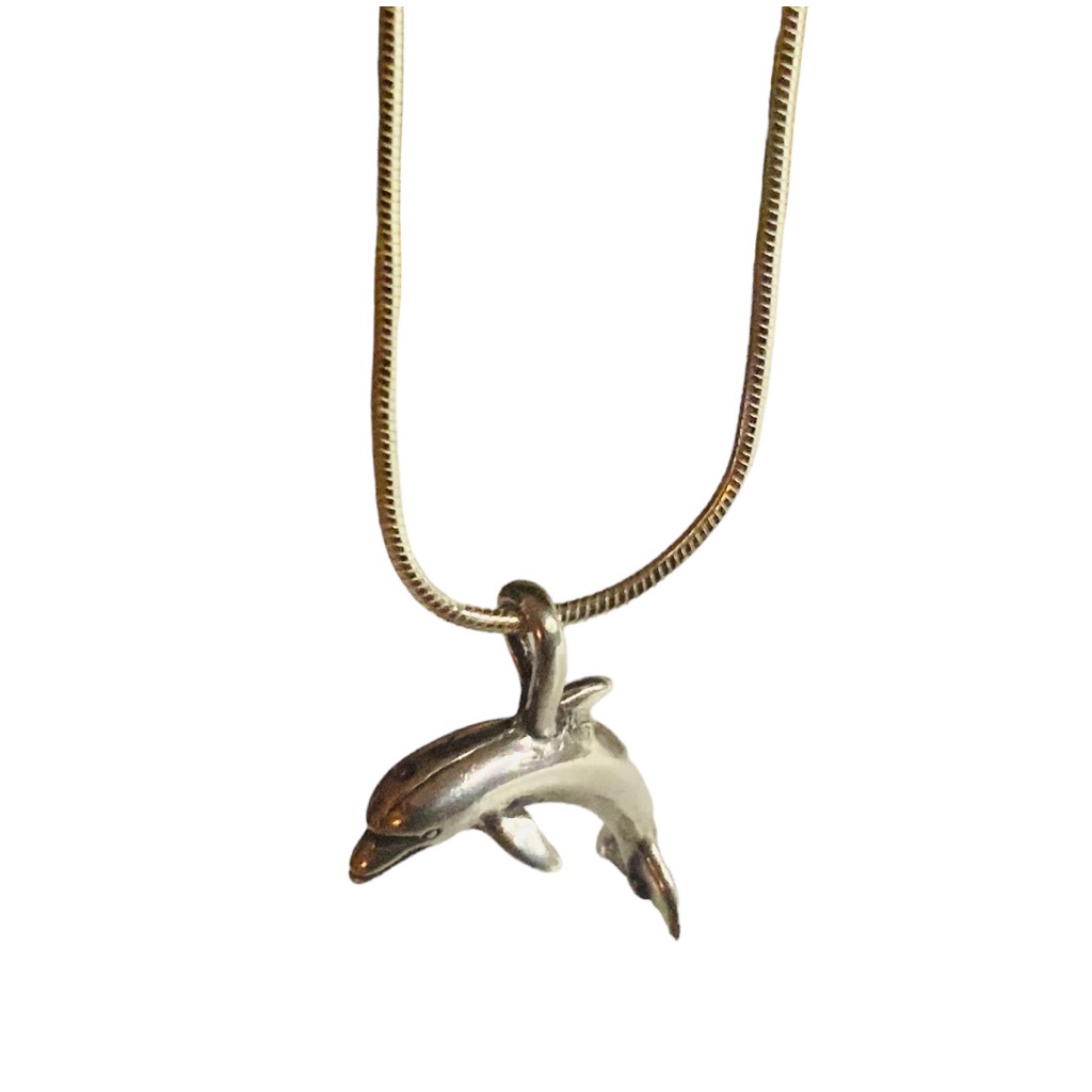 Dolphin Necklace In 925 Sterling Silver